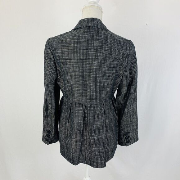 J. Jill Tweed Blazer Double Button Textured Long Sleeve Notched Collar Cotton 8 - Picture 4 of 8